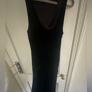 Calvin Klein velvet bias cut mix material scoop neck sleeveless dress- size 8